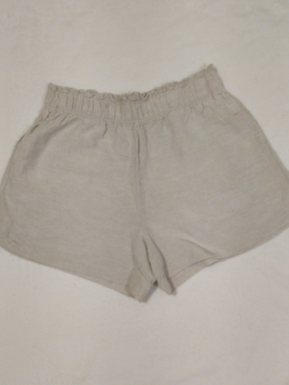 H&M Light Beige Elastic-Waist Casual Shorts